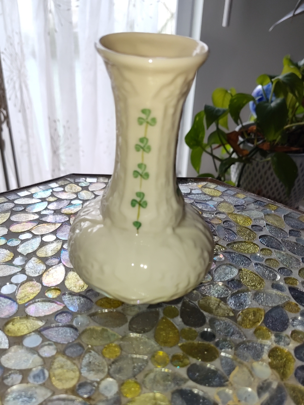 Vintage Belleek Shamrock ☘️ Vase